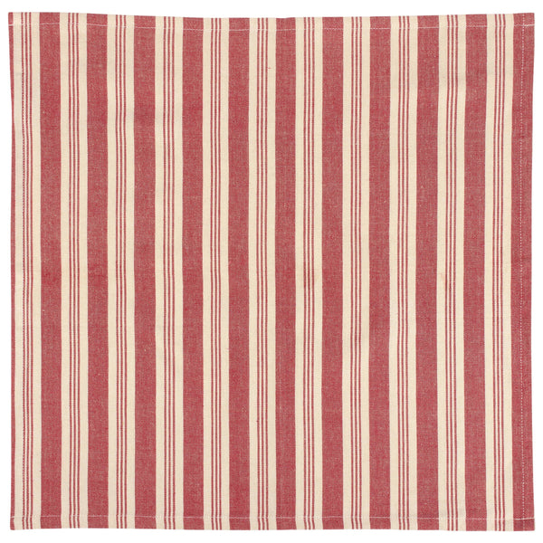 Red Candy Stripe Napkin - Set of 4