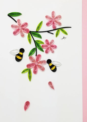 Blossoms and Bees Greeting Card