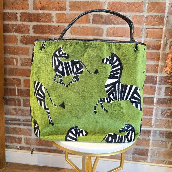 Olivia Handbag - Emerald Zebra