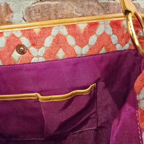 Olivia Handbag - Orange Diamond