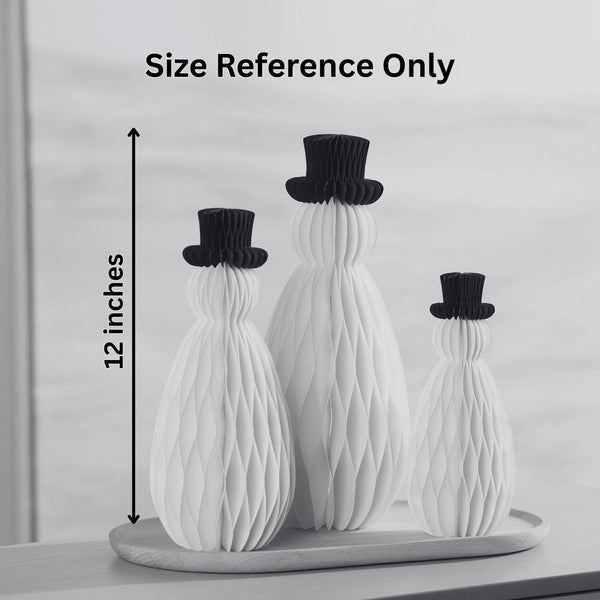Honeycomb Paper Snowmen - Set of 3