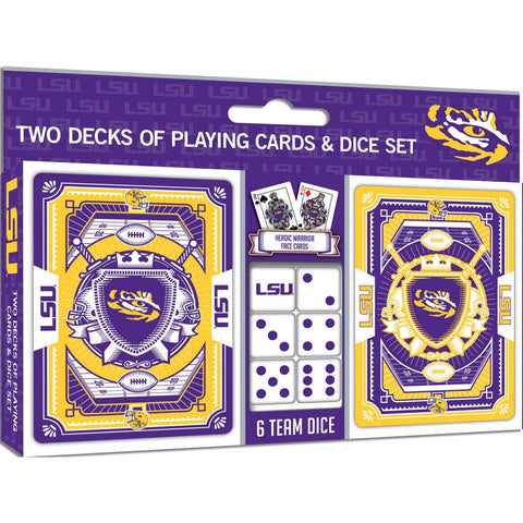 LSU Tigers Playing Cards & Dice Set
