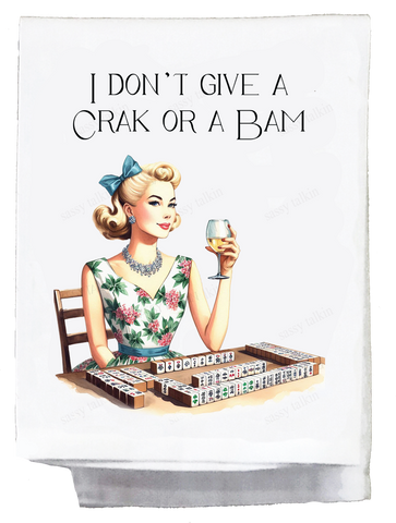 Mahjong I Don't Give a Crak or a Bam Kitchen Towel
