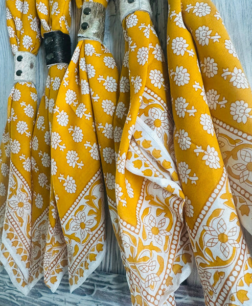 Yellow Floral Bandana