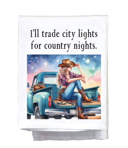 I'll Trade City Lights Kitchen Towel