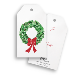 Christmas Wreath Gift Tags - Pack of 4
