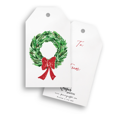 Christmas Wreath Gift Tags - Pack of 4