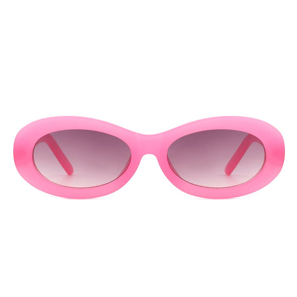 Oval 90s Inspired Fashion Slim Sunglasses