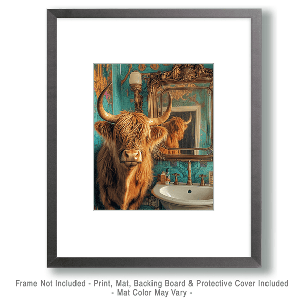 Highland Cow Wall Art Print