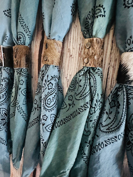 Teal Hues Hand Dyed Bandana