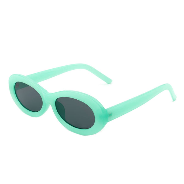 Oval 90s Inspired Fashion Slim Sunglasses