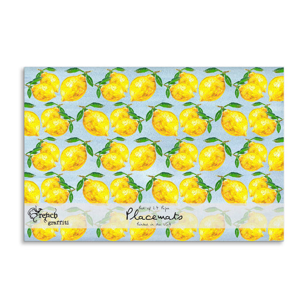 Many Lemons Paper Placemats