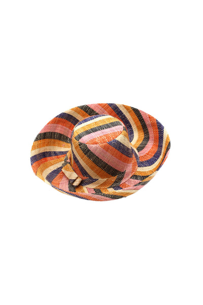 Grace Straw Hat - Midori Swirl