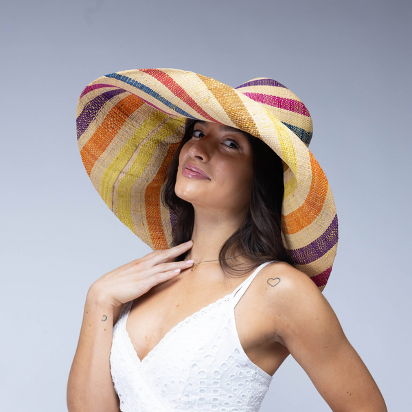 Grace Straw Hat - Lingonberry Swirl