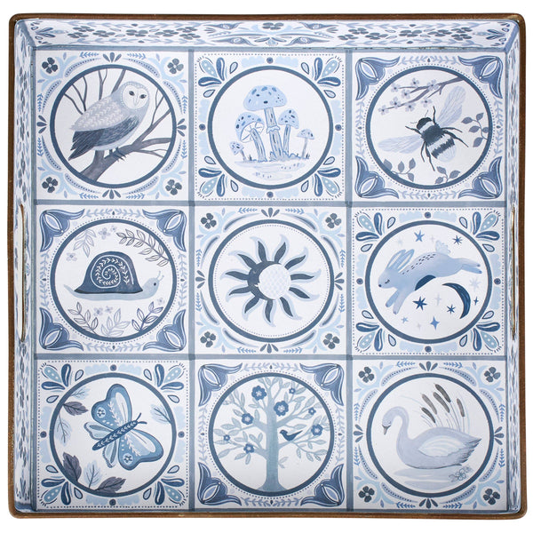 Indigo Tile Tray