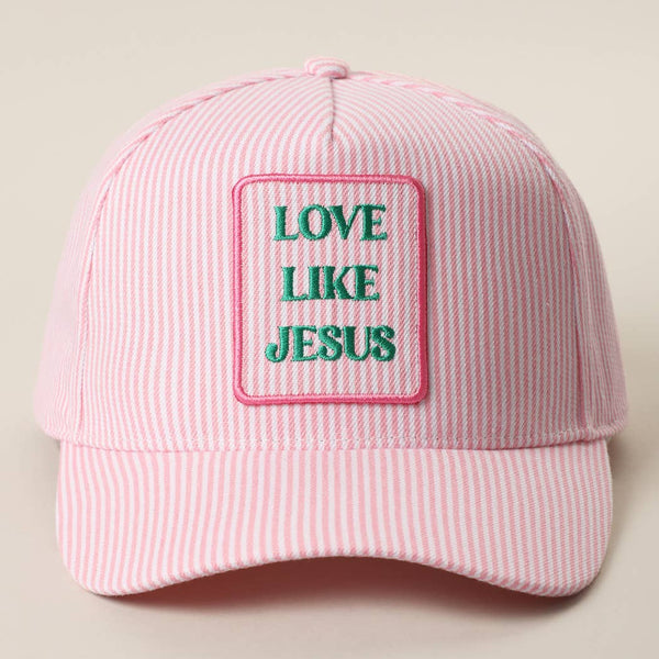 Love Like Jesus Seersucker Baseball Hat