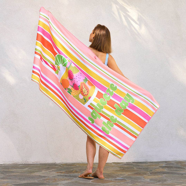 Squeeze The Day Microfiber Beach Towel