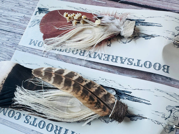 Mixed Feather Hat Pin - Set #17