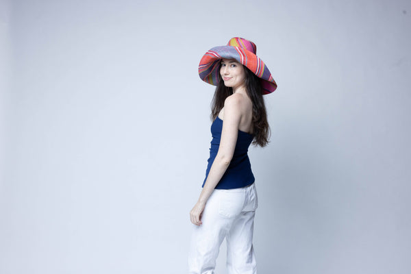 Grace Straw Hat - Midori Swirl