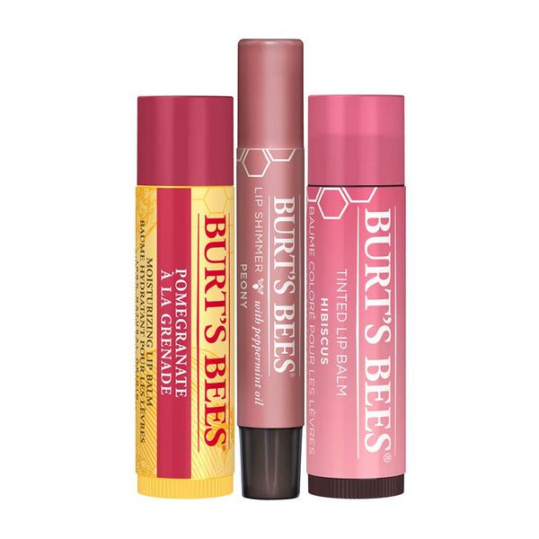 Burt's Bees Holiday Mistletoe Kiss Pink Gift Set - Pack of 3