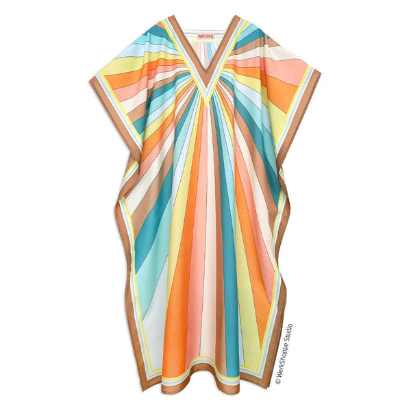 Sun Stripes Caftan Beach and Pool Coverup
