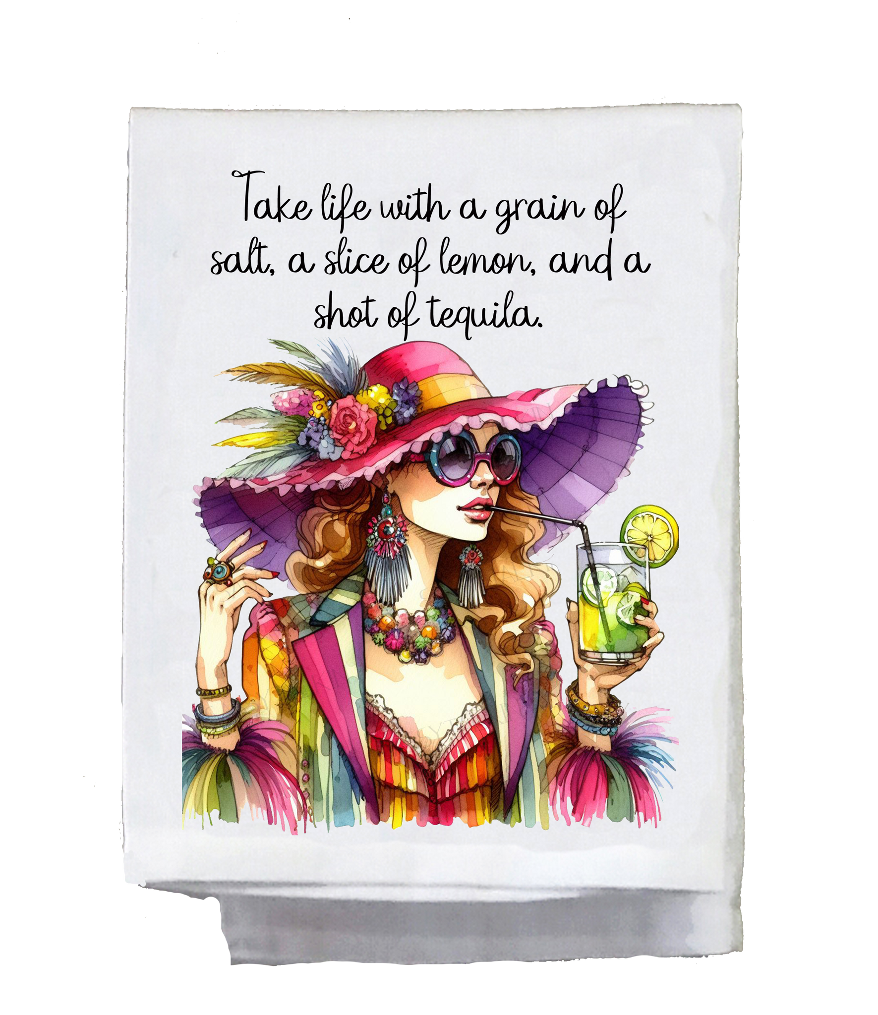 Take Life With A Grain Of Salt Kitchen Towel