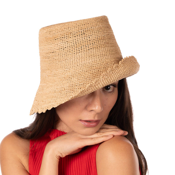 Crochet Bucket Straw Hats
