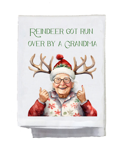 Christmas Reindeer Got Run Over Kitchen Towel