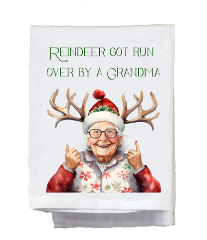 Christmas Reindeer Got Run Over Kitchen Towel