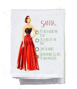 Christmas Santa Choices Kitchen Towel