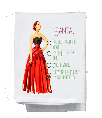 Christmas Santa Choices Kitchen Towel