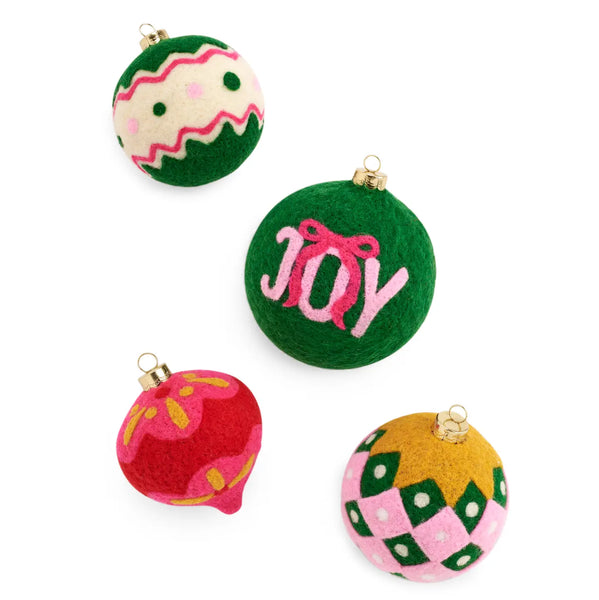 Joy Felt Ornaments
