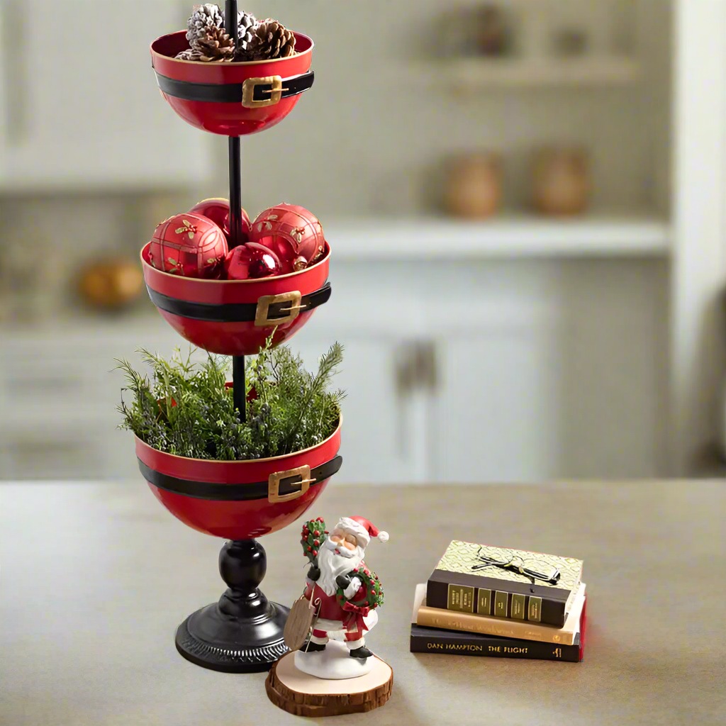 Three Tiered Santa Stand