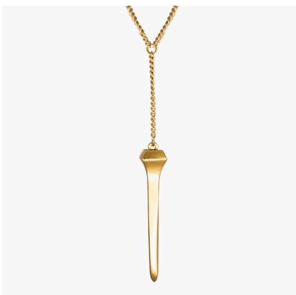 CXC Nail Necklace - Gold