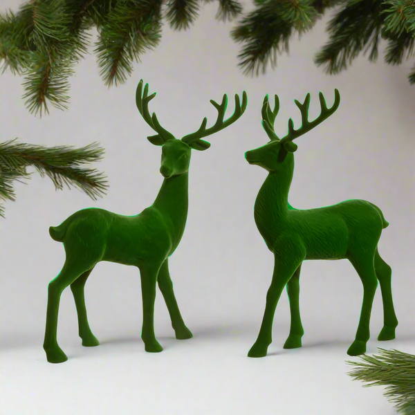 Green Flocked Deer