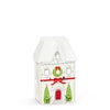 Lighted Red Bow Village House