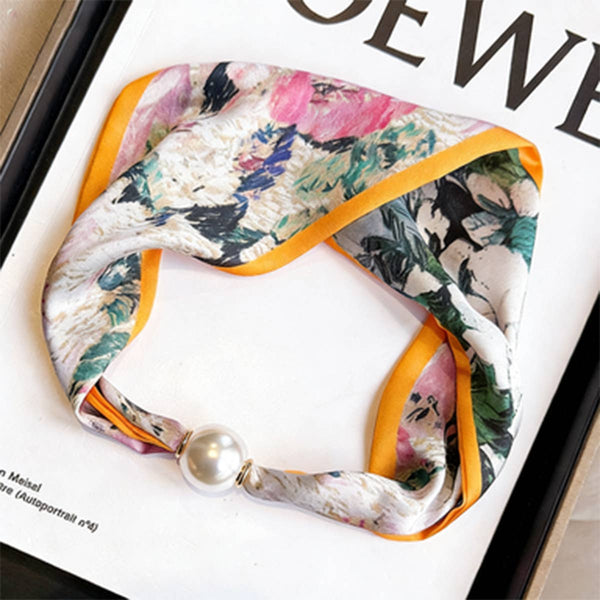Magnetic Pearl Scarf Necklace - Mixed Impressions