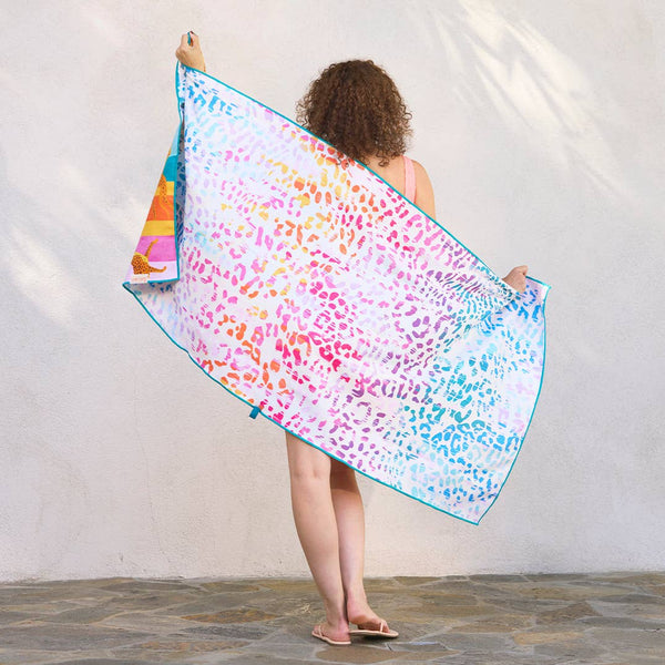 Leopard Stripes Microfiber Beach Towel