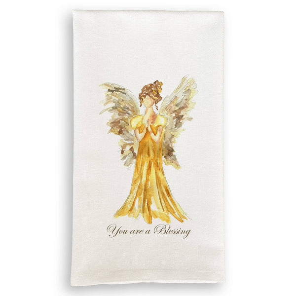 Golden Blessings Angel Kitchen Towel