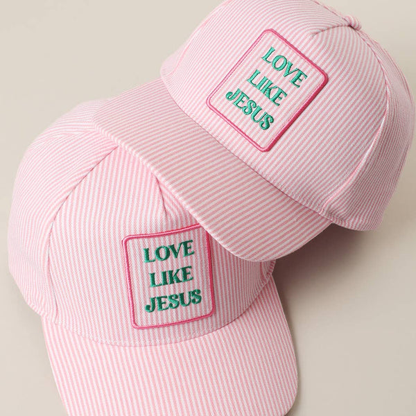 Love Like Jesus Seersucker Baseball Hat