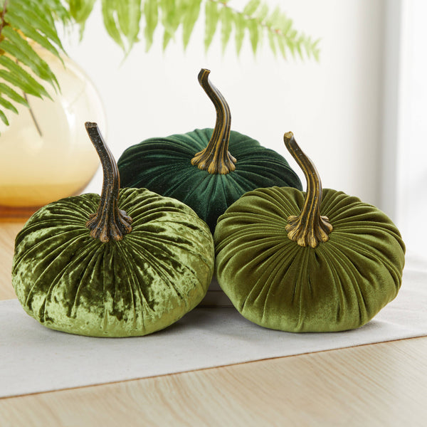 Large Velvet Pumpkin - Avocado