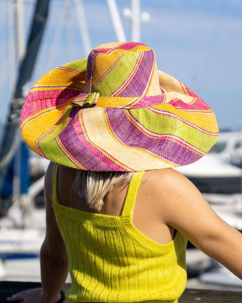 Grace Straw Hat - Pink Lemonade Swirl