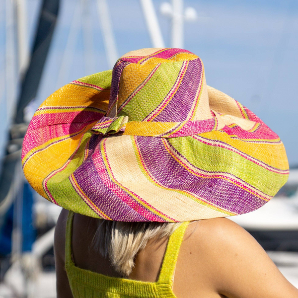 Grace Straw Hat - Pink Lemonade Swirl