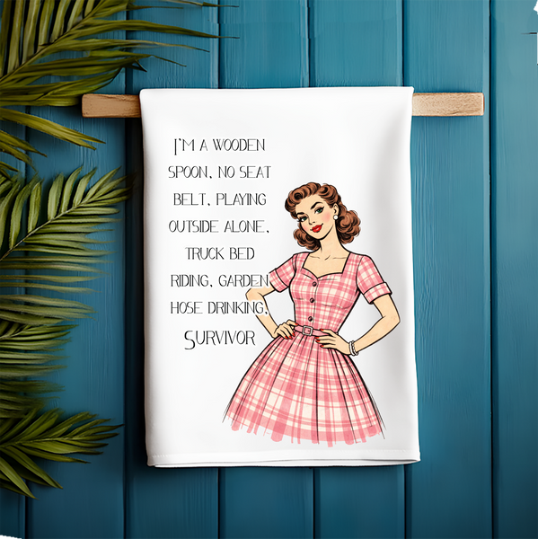 Wooden Spoon, No Seat Belt Kitchen Towel