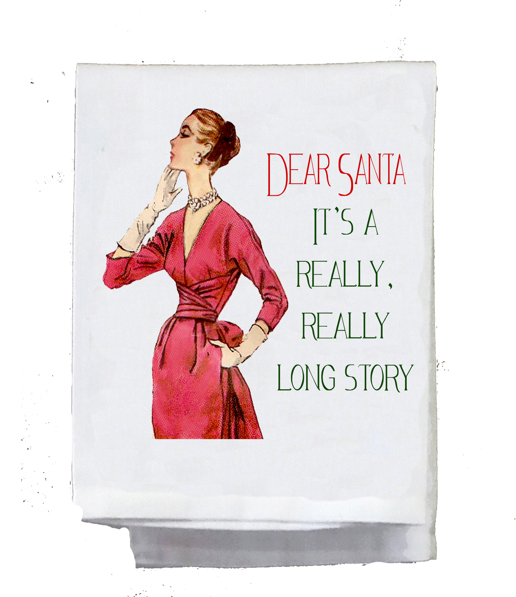 Christmas It's a Really Long Story Kitchen Towel