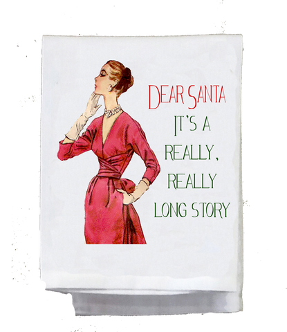 Christmas It's a Really Long Story Kitchen Towel