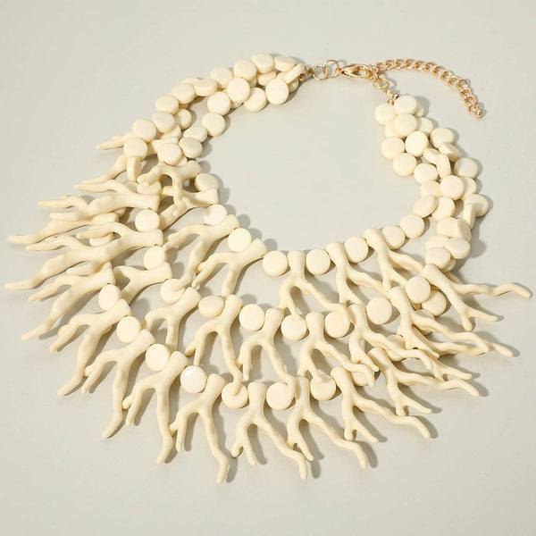 Bold Coral Statement Necklace