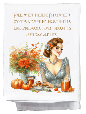 Fall When I Pretend Kitchen Towel