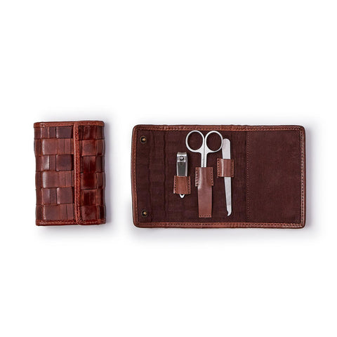 Woven Leather Manicure Kit