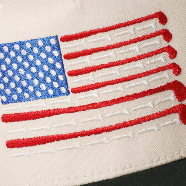 Golf Club American Flag Baseball Hat